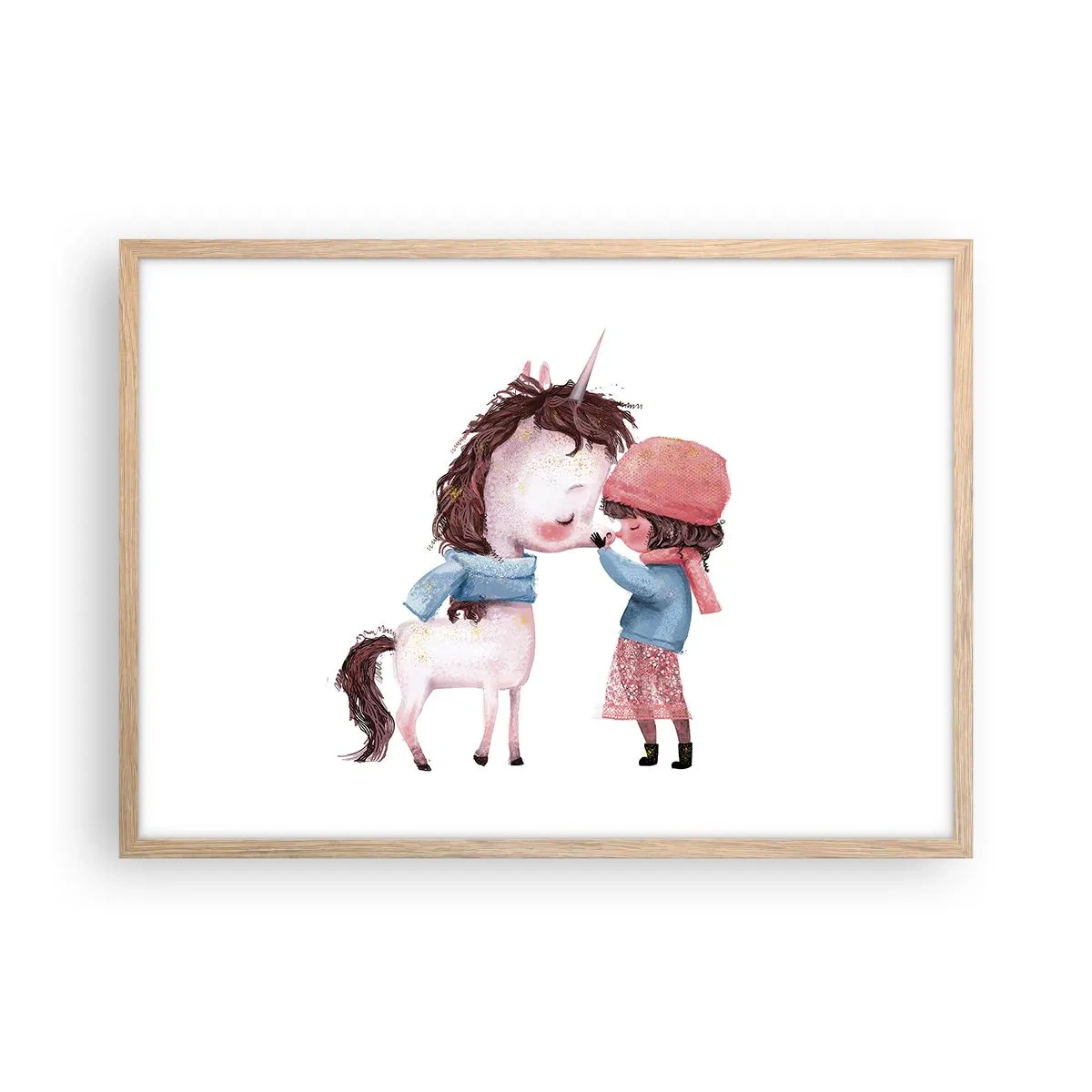 Een poster in een licht eiken lijst - Een winterverhaal - 70x50 cm