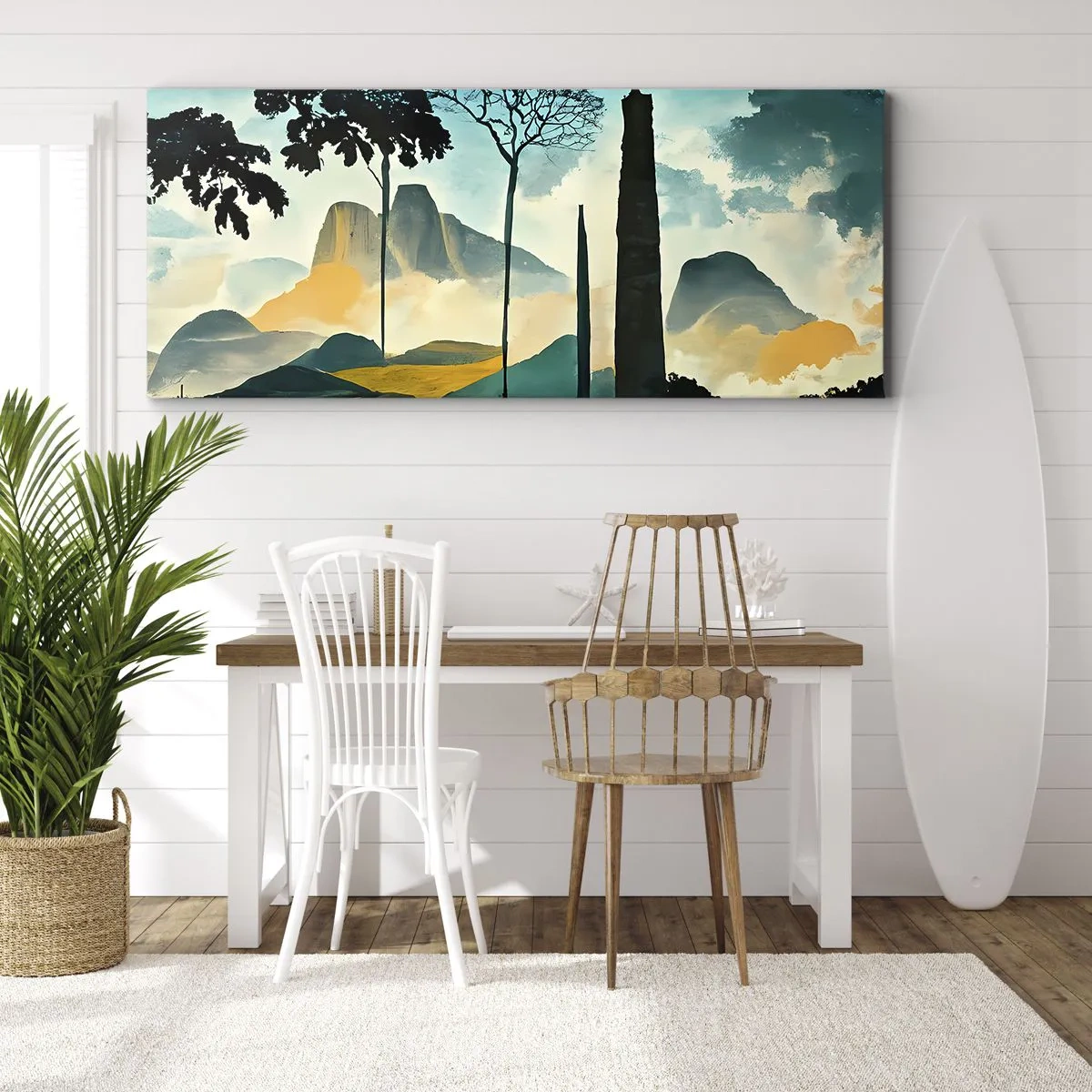 Schilderen op canvas - Nog hoger en hoger - 140x50 cm
