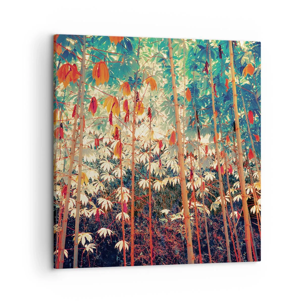 Schilderen op canvas - Het geheime leven van de bladeren - 50x50 cm