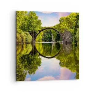 Schilderen op canvas - Op de kruising van twee werelden - 70x70 cm