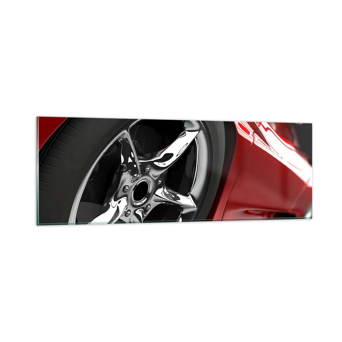 Schilderen op glas - Gemaakt voor snelheid - 90x30 cm