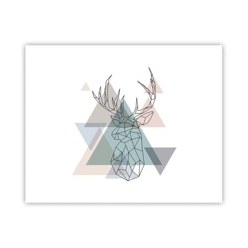 Poster - In een geometrisch bos - 50x40 cm