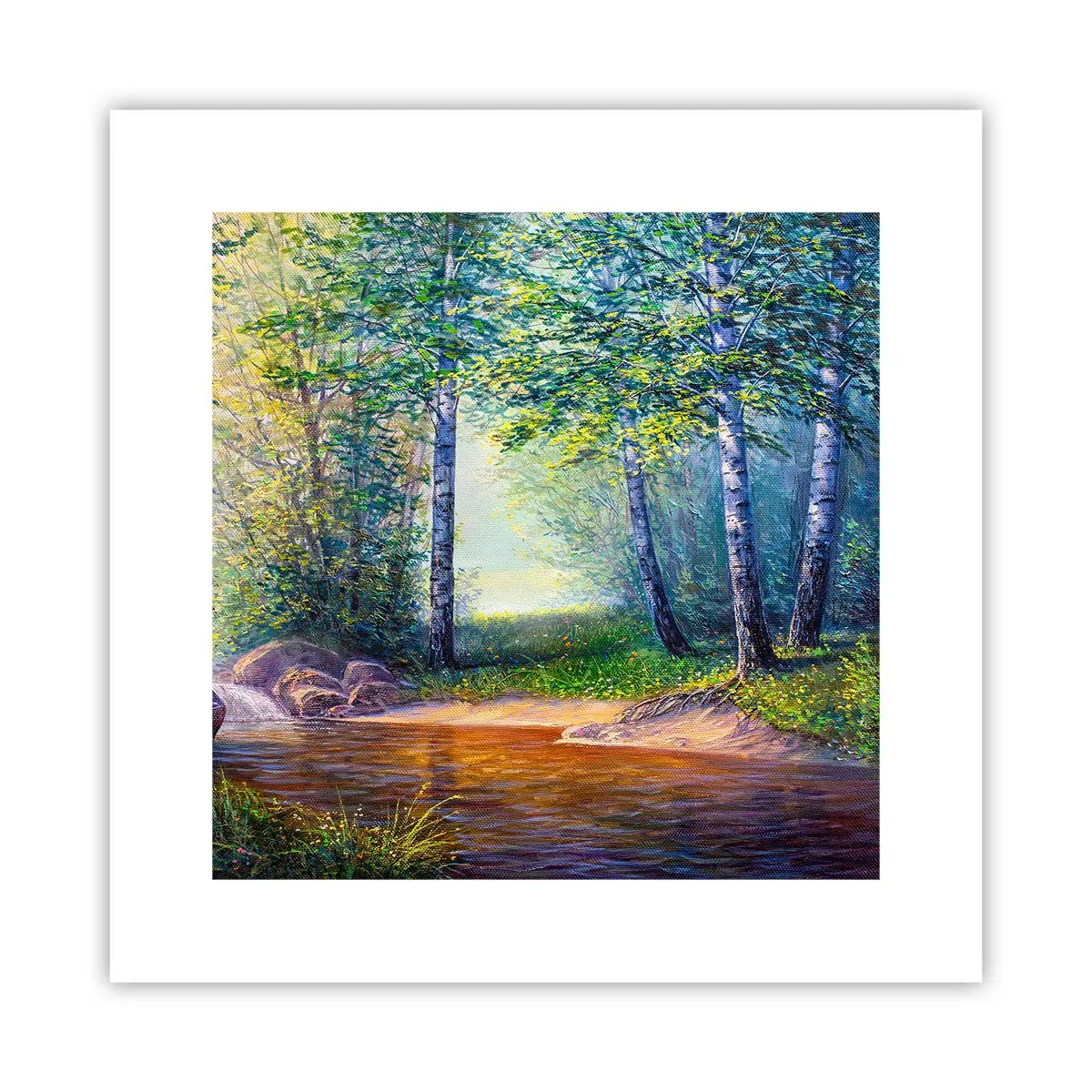 Poster - Idyllisch landschap - 30x30 cm