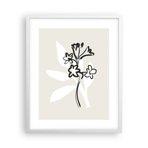 Poster in een witte lijst - Schets voor het herbarium - 40x50 cm