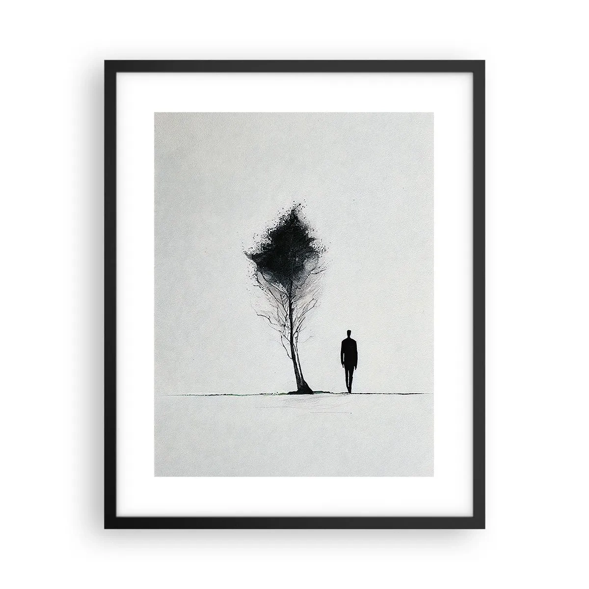 Poster in een zwarte lijst - Wij dwalen allemaal - 40x50 cm