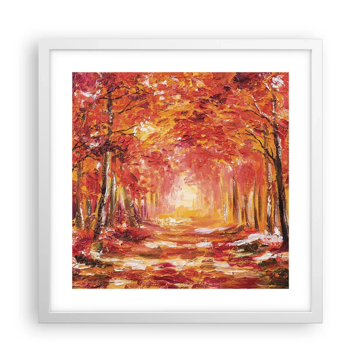 Poster in een witte lijst - Koperen bos - 40x40 cm