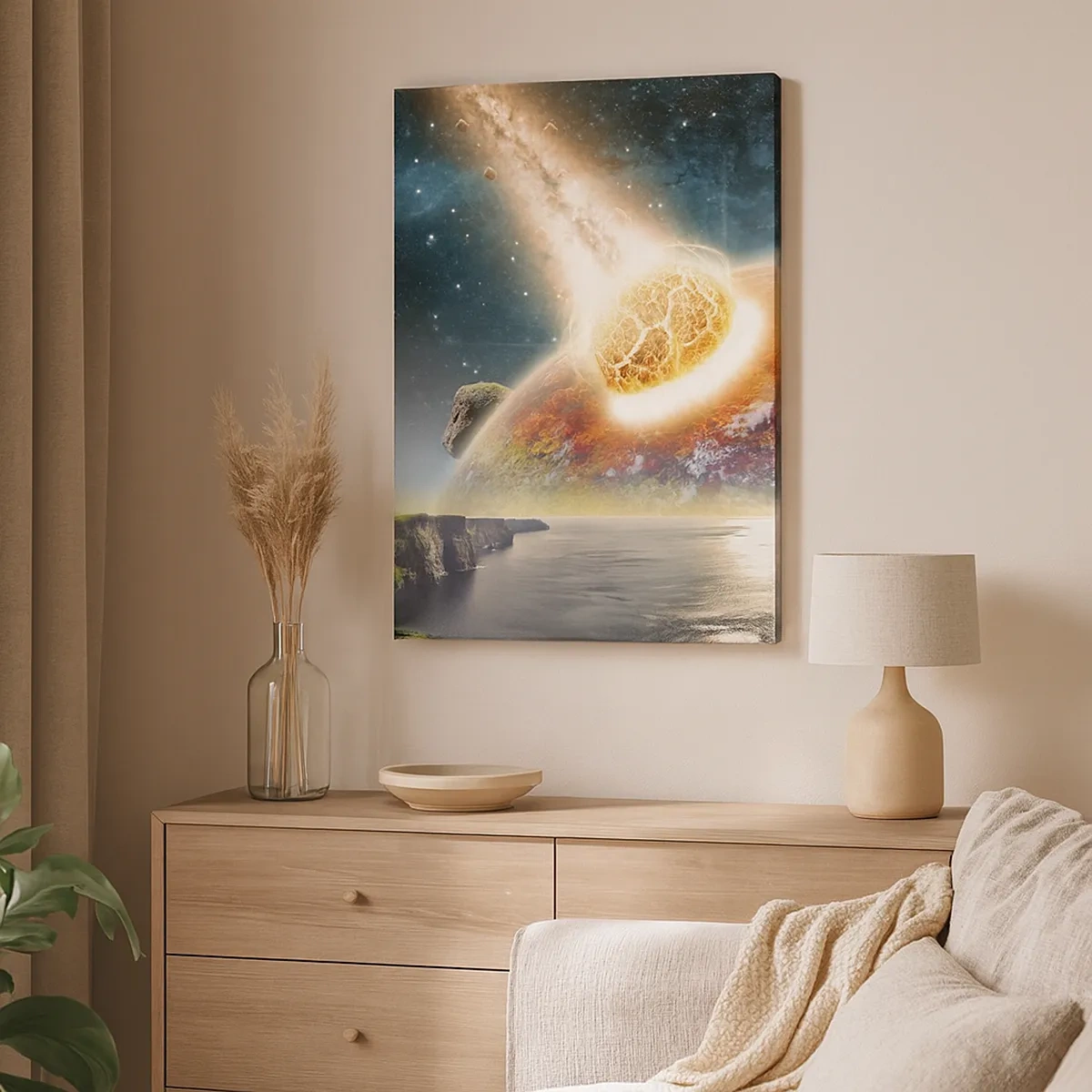 Schilderen op canvas - Kosmisch drama - 50x70 cm