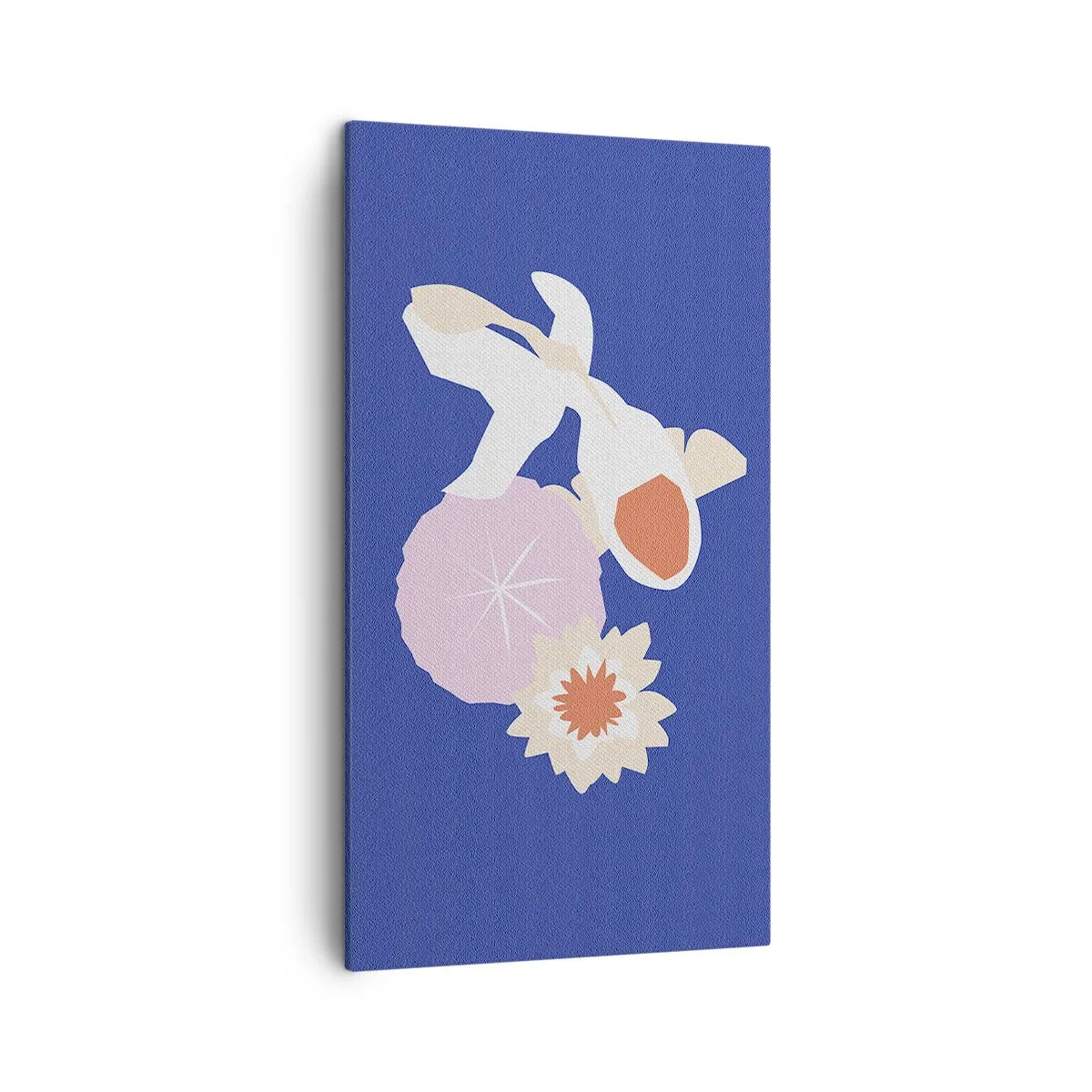 Schilderen op canvas - Compositie van bloemen en knoppen - 45x80 cm