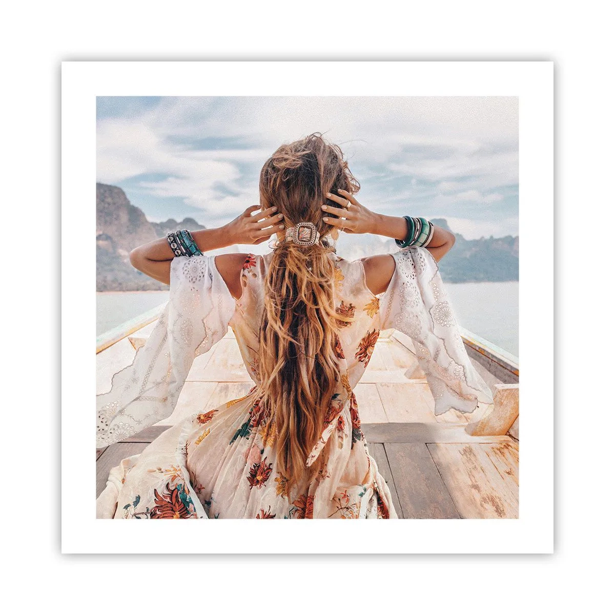 Poster - Op weg naar geluk - 50x50 cm