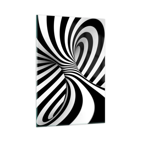 Schilderen op glas - Compositie: dansende ruimte - 80x120 cm