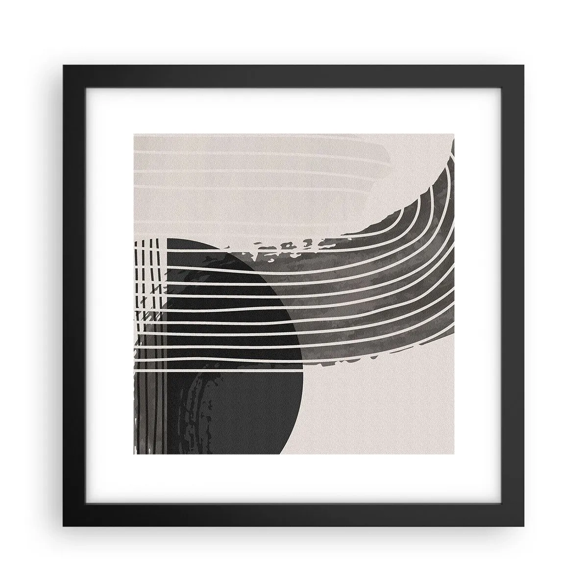 Poster in een zwarte lijst - Daar en terug - 30x30 cm