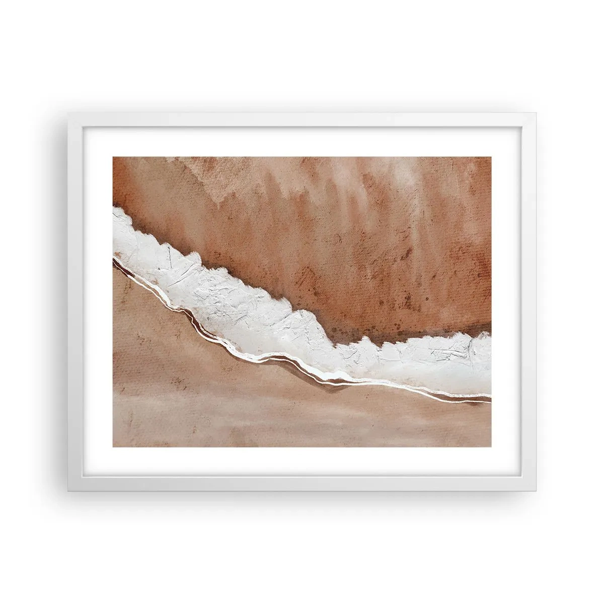 Poster in een witte lijst - In aardetinten - 50x40 cm
