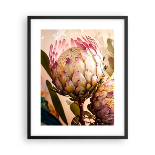 Poster in een zwarte lijst - Teeder omarmd - 40x50 cm