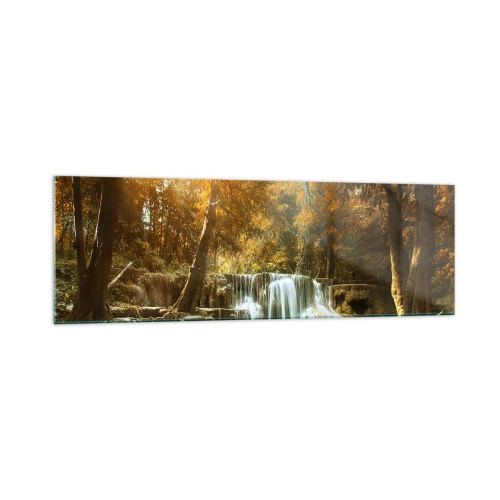 Schilderen op glas - Park cascade - 160x50 cm