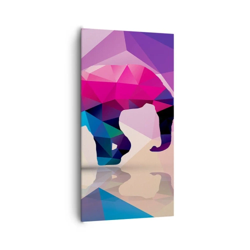 Schilderen op canvas - Kristallen dinosaurus - 65x120 cm