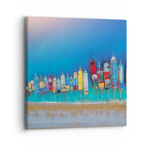 Schilderen op canvas - Vanuit vogelperspectief - 30x30 cm