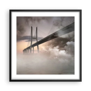 Poster in een zwarte lijst - Bij de rivier die niet bestaat - 50x50 cm