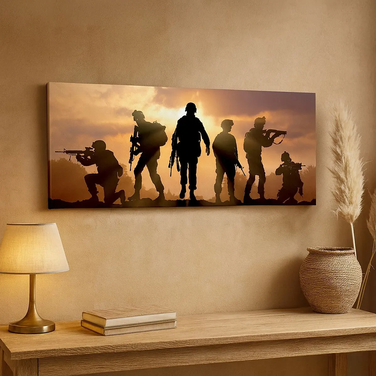 Schilderen op canvas - Brothers in arms - 100x40 cm