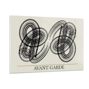 Schilderen op glas - Het kwam er spontaan uit - 120x80 cm