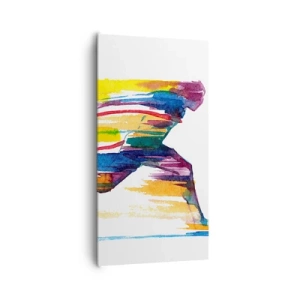 Schilderen op canvas - Rennend over de regenboog - 65x120 cm