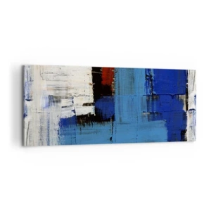 Schilderen op canvas - Het geheim van blauw - 100x40 cm