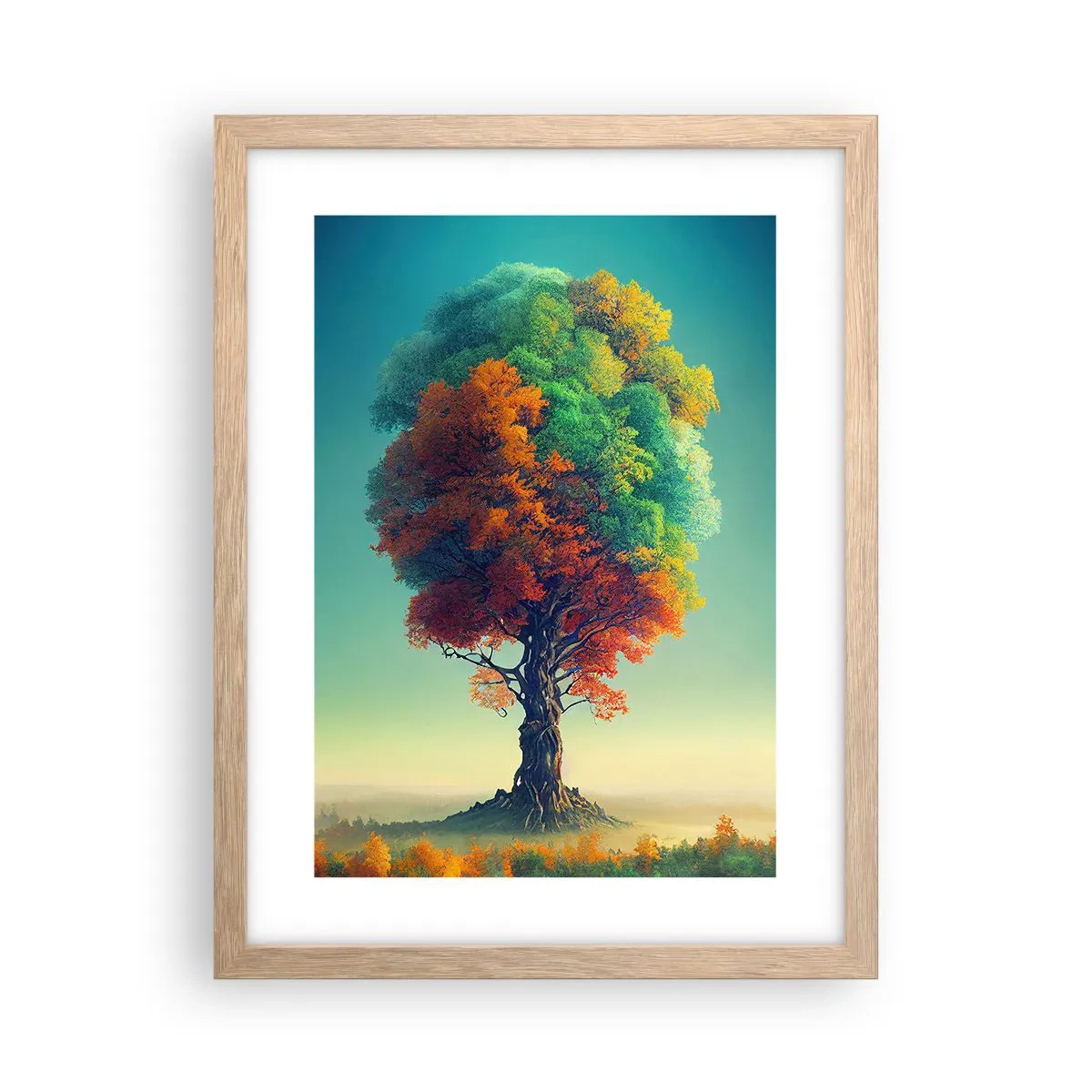 Een poster in een licht eiken lijst - Eik – de vader van de natuur - 30x40 cm