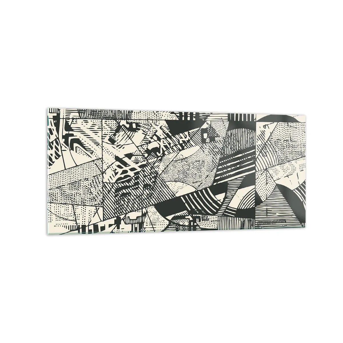 Schilderen op glas - De dynamiek van nu - 120x50 cm