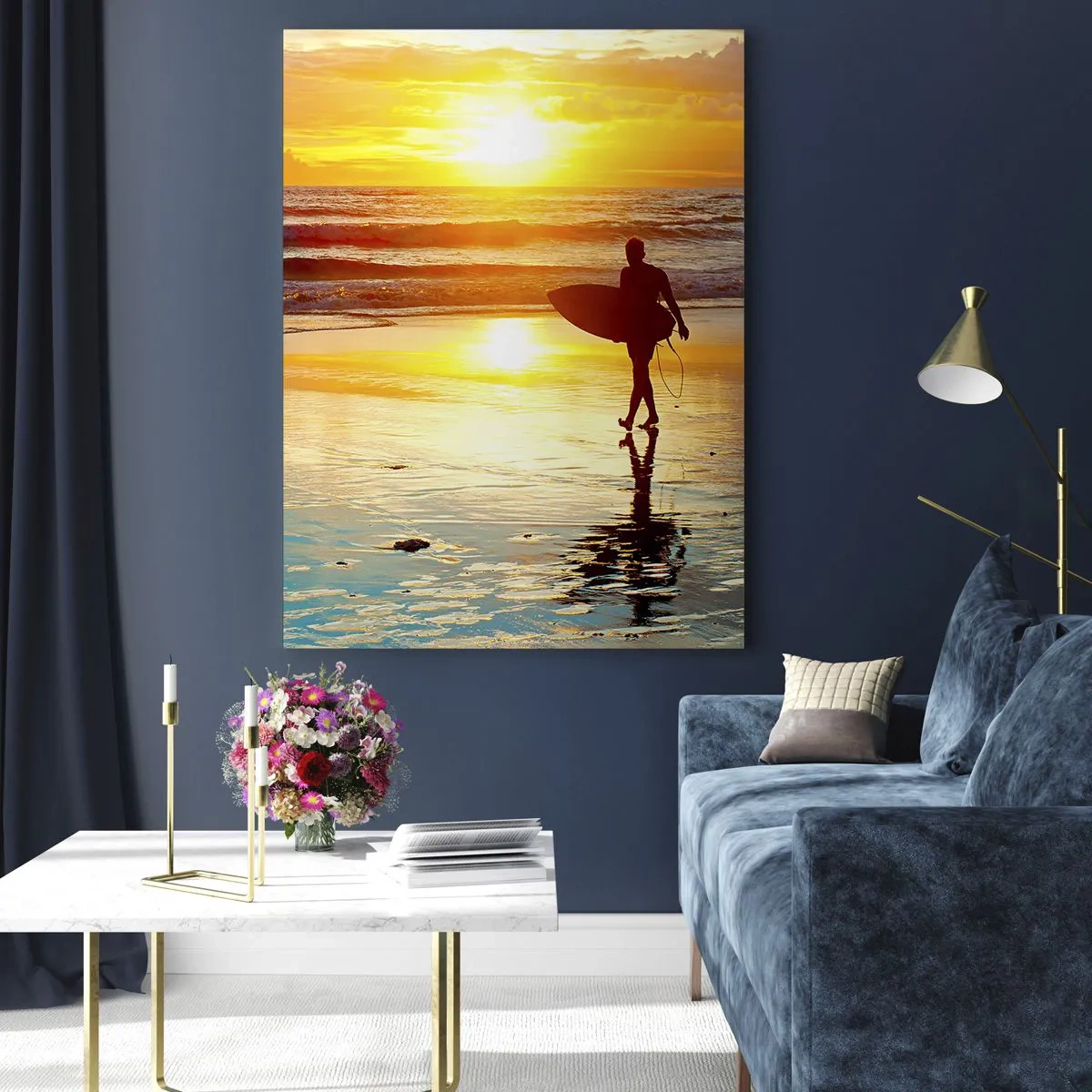 Schilderen op glas - De terugkeer van de krijger - 50x70 cm