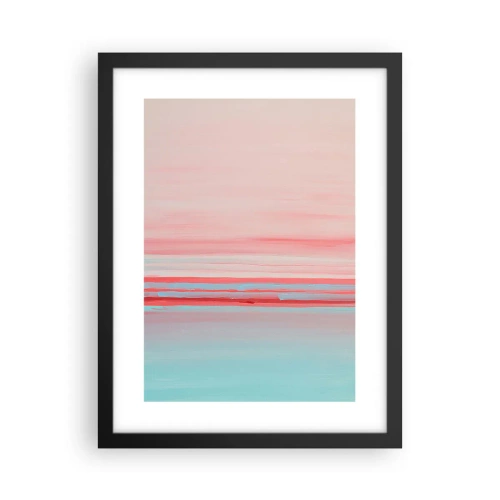 Poster in een zwarte lijst - Abstractie bij dageraad - 30x40 cm