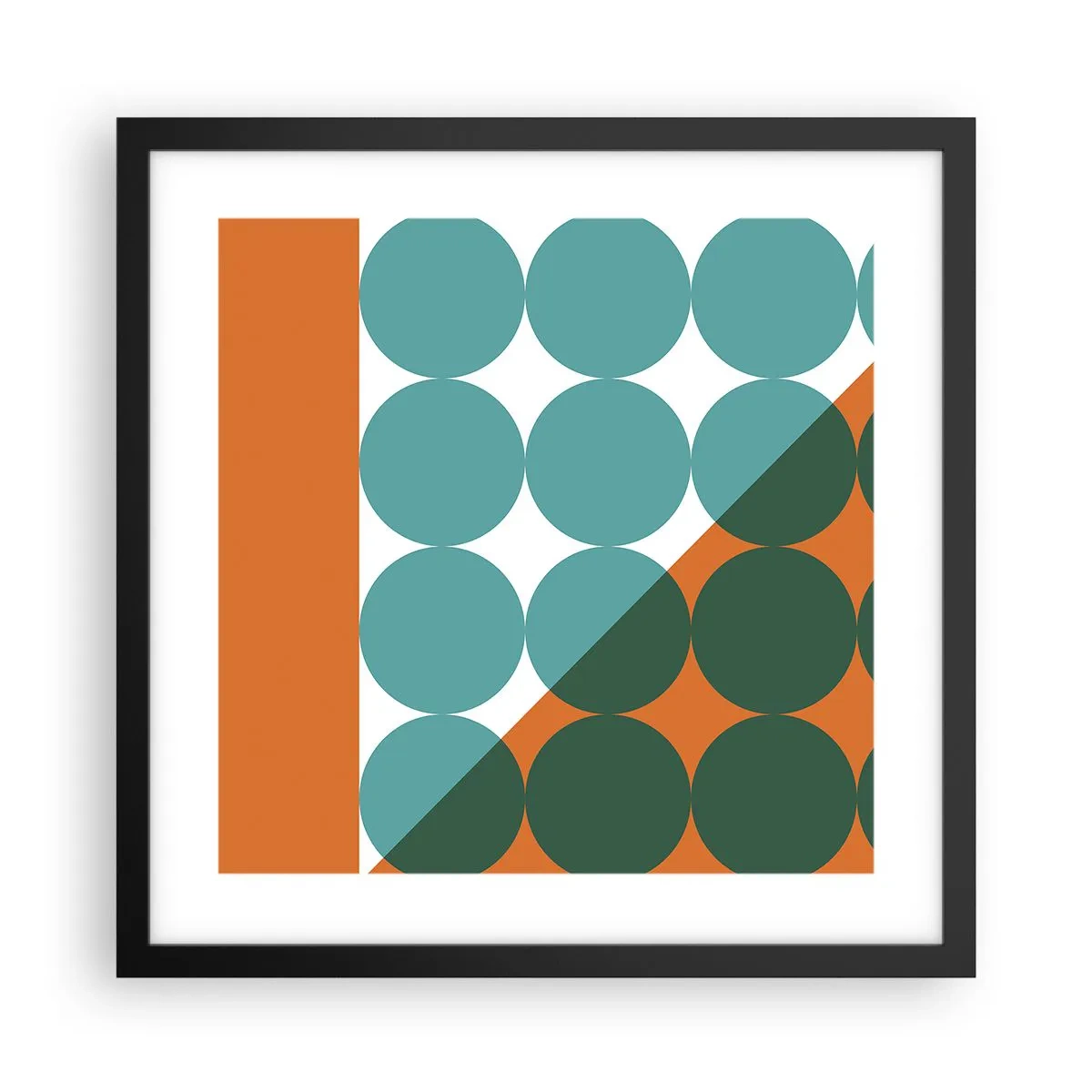 Poster in een zwarte lijst - Omhoog en diagonaal - 40x40 cm