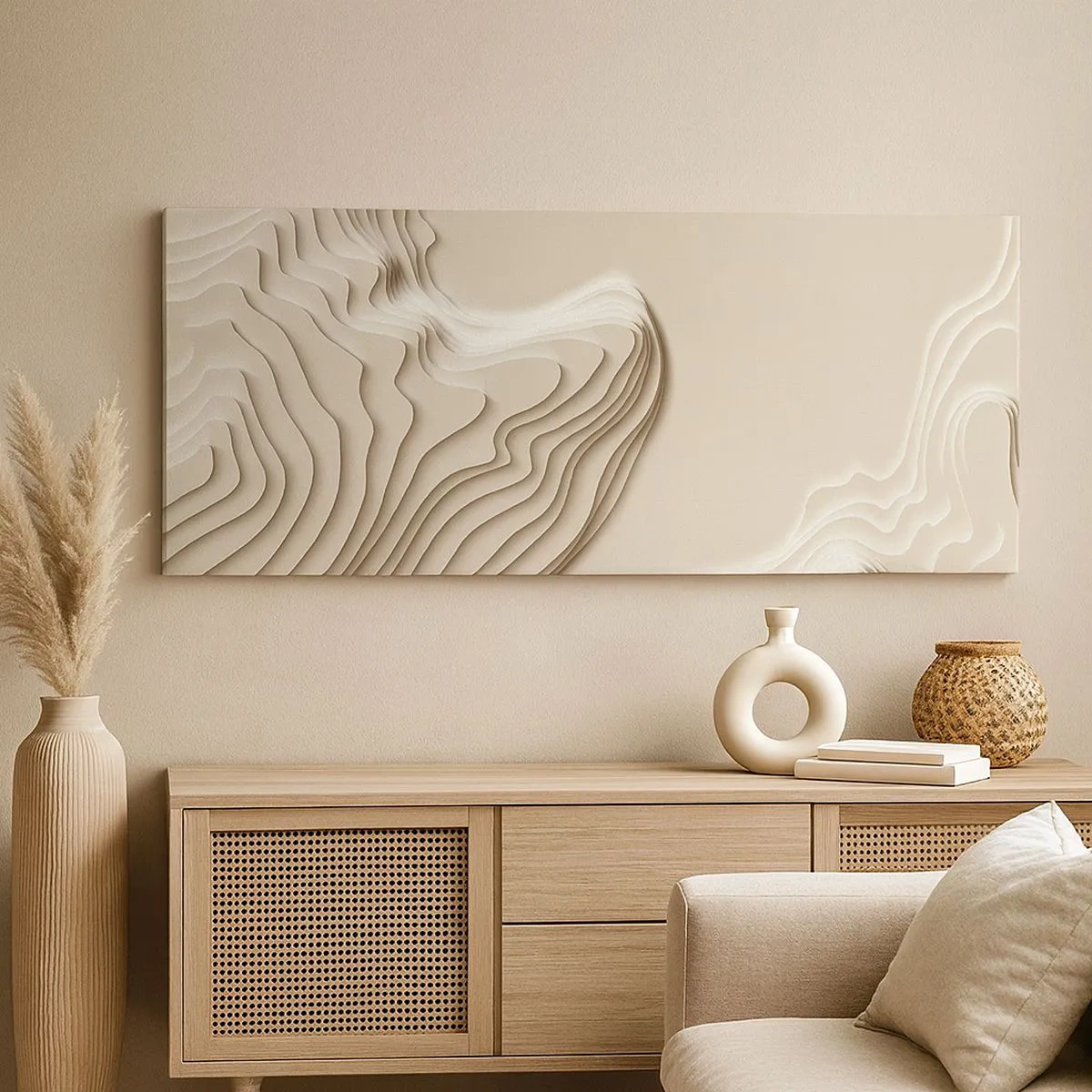 Schilderen op canvas - Kunst topografie - 100x40 cm