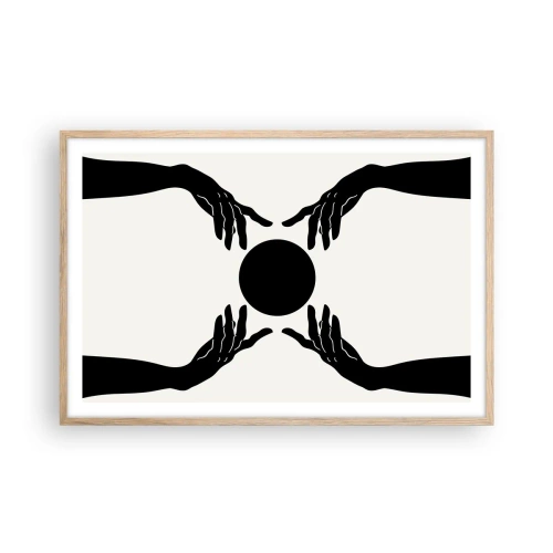 Een poster in een licht eiken lijst - Geheim teken - 91x61 cm