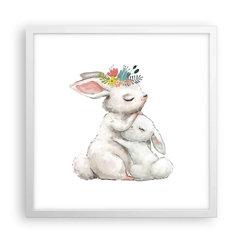 Poster in een witte lijst - Het is het beste met mama - 40x40 cm