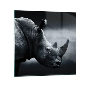 Schilderen op glas - Rechts profiel - 40x40 cm