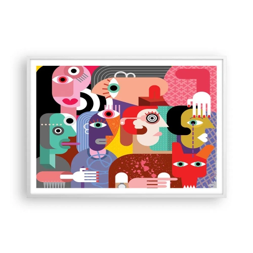 Poster in een witte lijst - Wij zijn van de heer Picasso - 100x70 cm