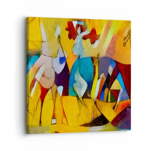Schilderen op canvas - Zon - leven - vreugde - 30x30 cm