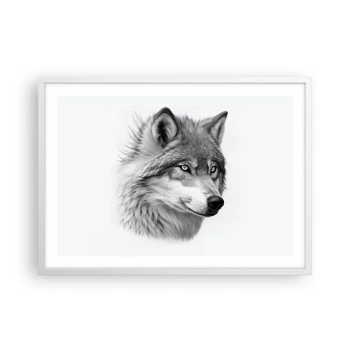 Poster in een witte lijst - Alfa – zonder twijfel - 70x50 cm