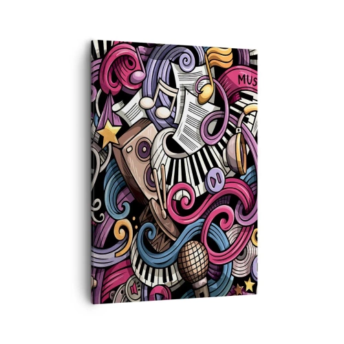 Schilderen op canvas - Ingewikkelde melodie - 50x70 cm