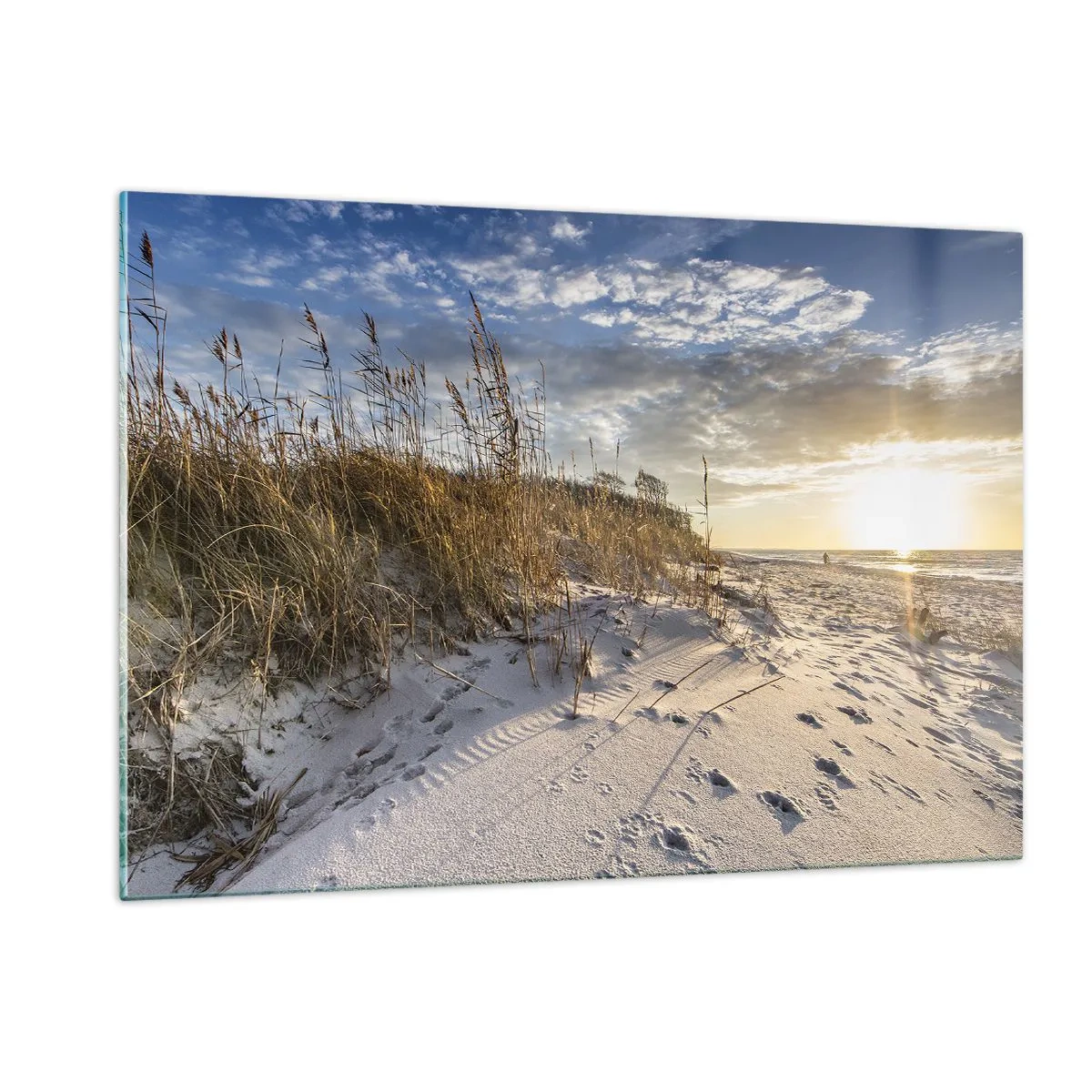 Schilderen op glas - Een uitnodiging voor een wandeling - 120x80 cm