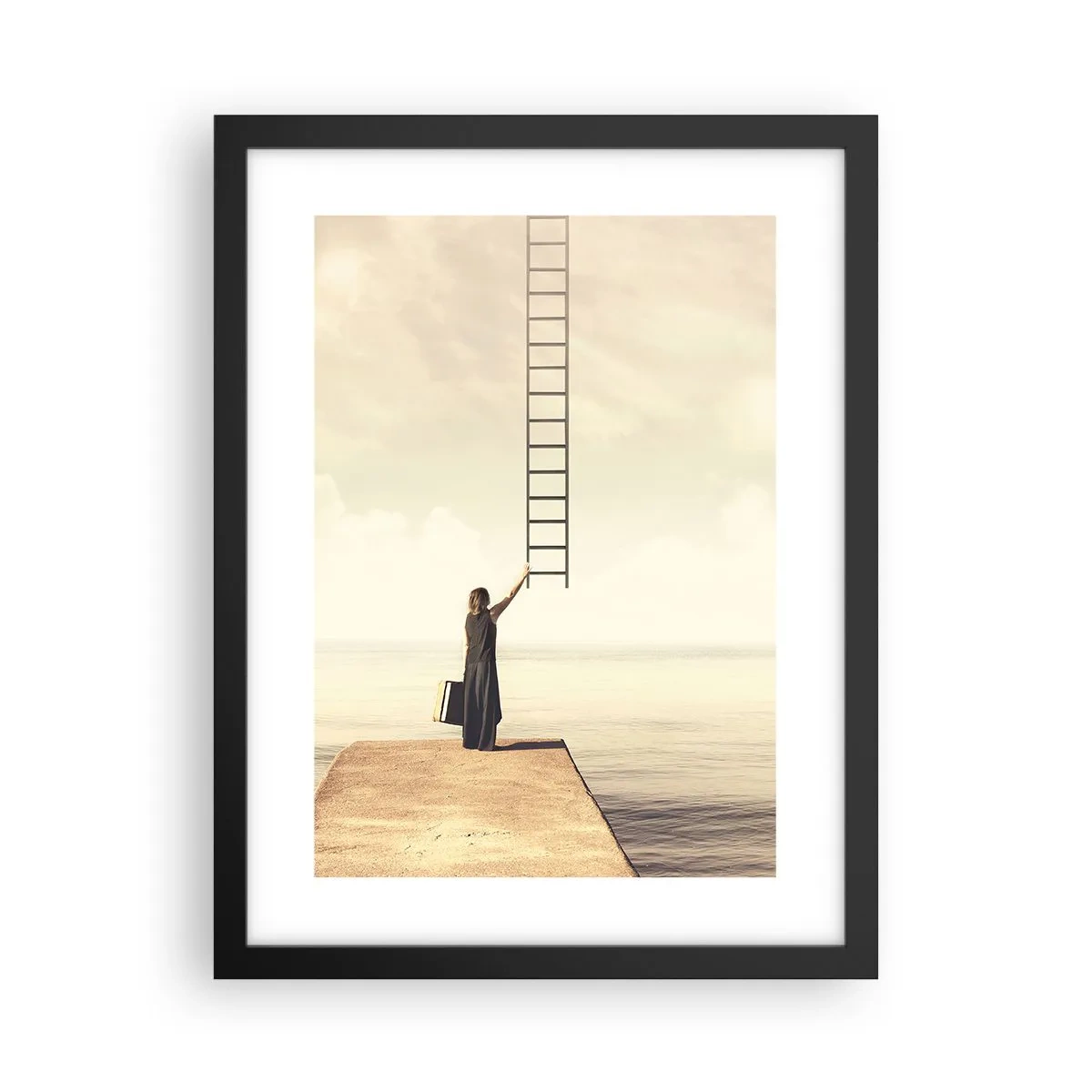 Poster in een zwarte lijst - Een magische reis - 30x40 cm