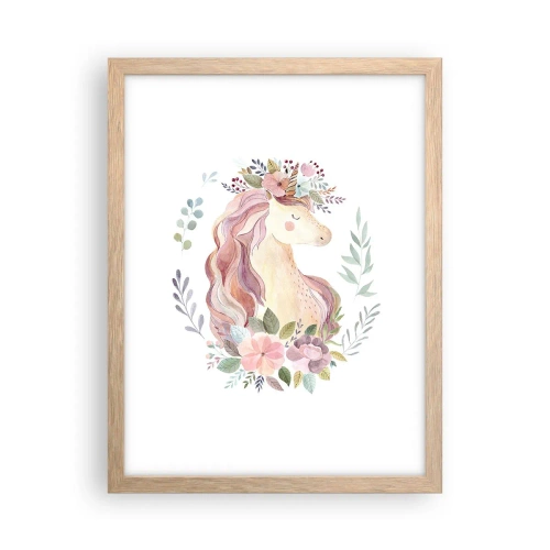 Een poster in een licht eiken lijst - Een uitnodiging in de wereld van sprookjes - 30x40 cm