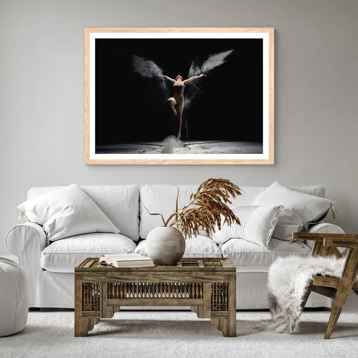 Een poster in een licht eiken lijst - Elfen bestaan - 70x50 cm