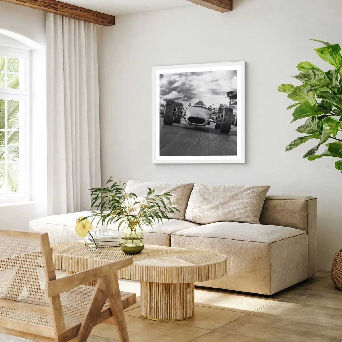 Poster in een witte lijst - Er is kracht! - 60x60 cm