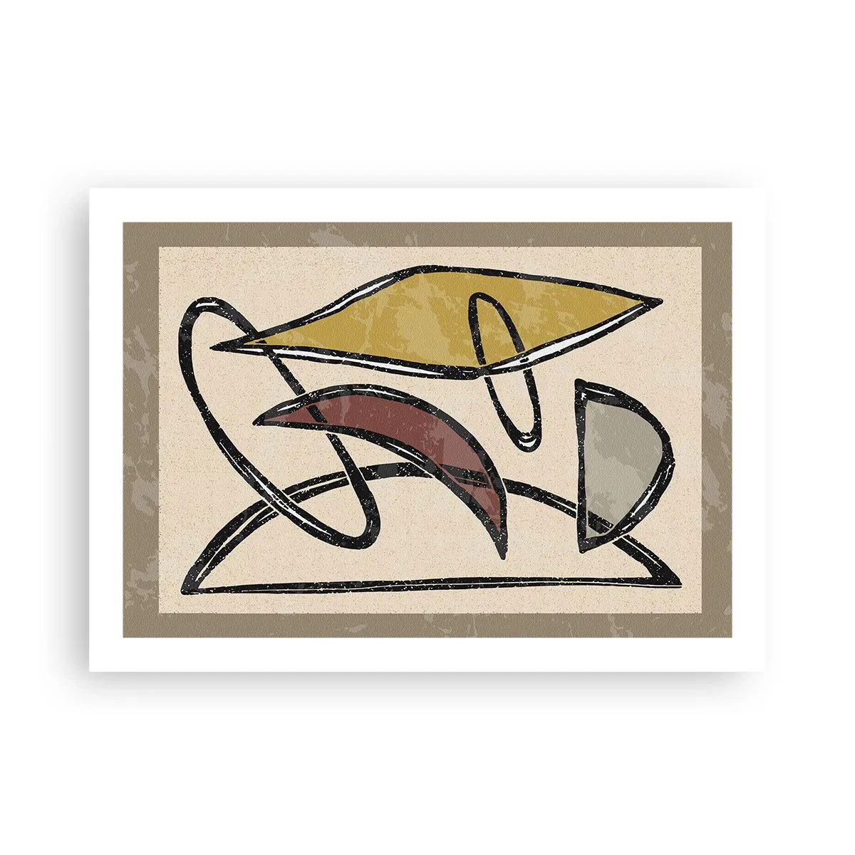 Poster - Verticale en horizontale lijnen - 70x50 cm