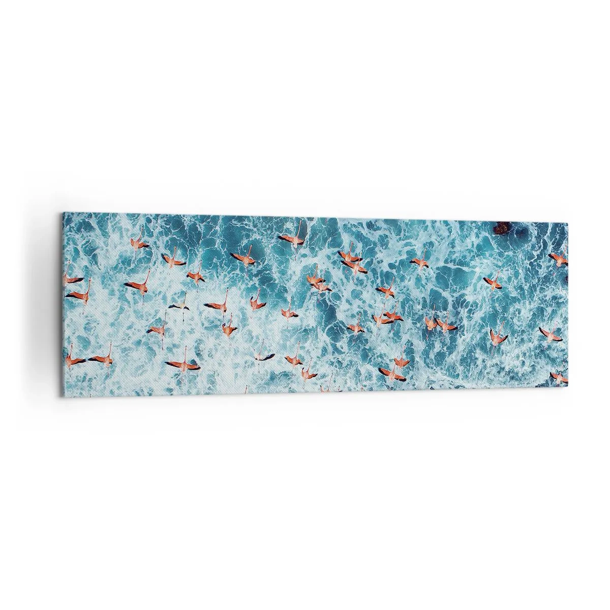 Schilderen op canvas - De kustparade - 160x50 cm