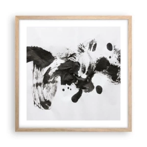 Een poster in een licht eiken lijst - Is er een methode voor de waanzin? - 50x50 cm
