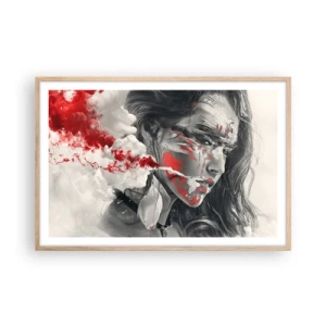 Een poster in een licht eiken lijst - In de dampen van absurditeit - 91x61 cm