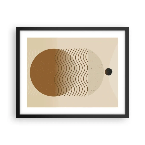 Poster in een zwarte lijst - Over de oorsprong van geometrische figuren - 50x40 cm