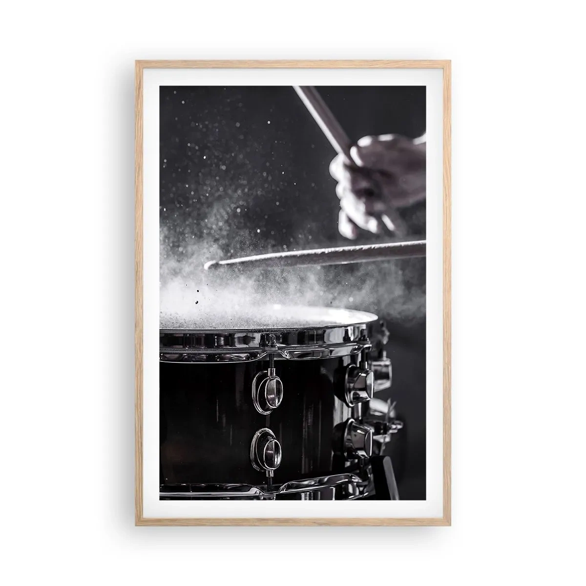 Een poster in een licht eiken lijst - De pols van de muziek - 61x91 cm