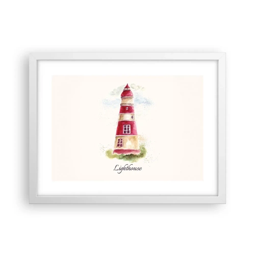Poster in een witte lijst - Er is altijd goed weer in de buurt - 40x30 cm